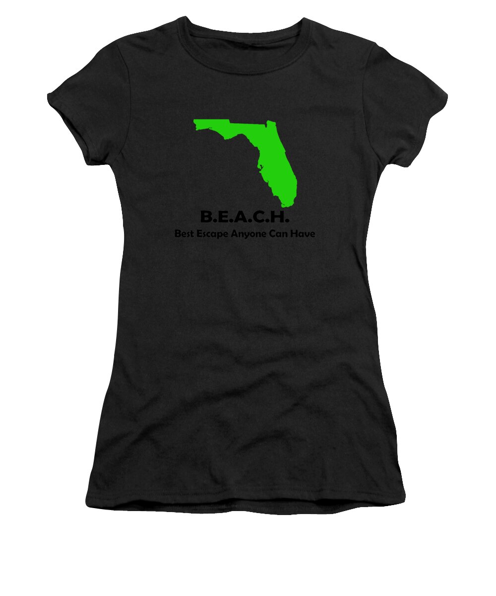 Florida Women's T-Shirt featuring the digital art FLA BEACH Best Escape Anyone Can Have by Jacob Zelazny