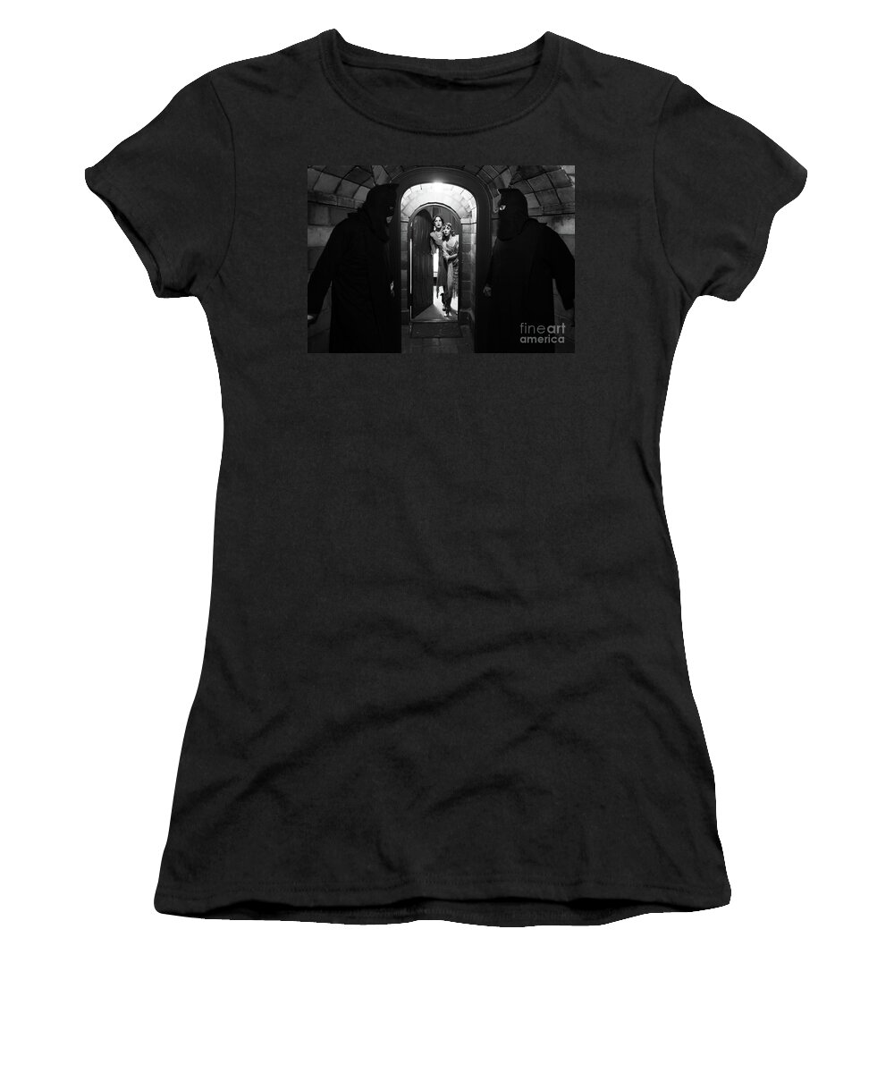 Mission Inn Women's T-Shirt featuring the photograph Shadow Bogey Men - Mission Inn - Craig Owens by Sad Hill - Bizarre Los Angeles Archive