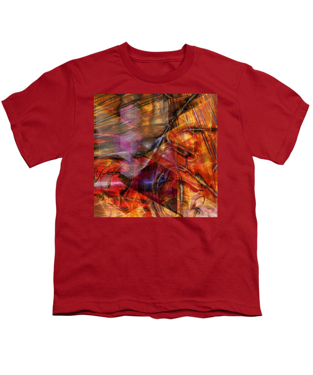 Alamo Youth T-Shirt featuring the digital art Deguello Sunrise - Square Version by Studio B Prints