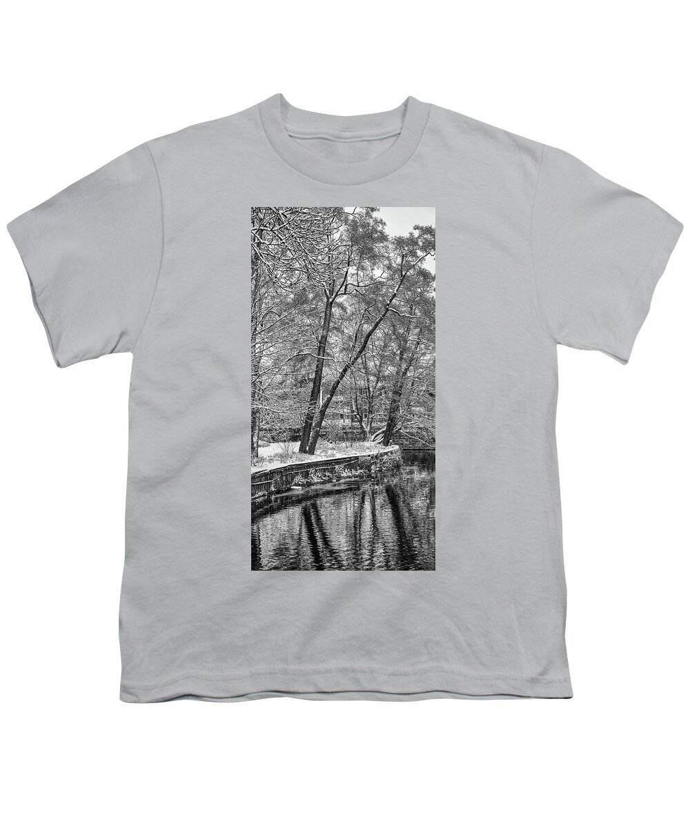 Winter Morning Bw Youth T-Shirt featuring the photograph winter morning BW #k6 by Leif Sohlman