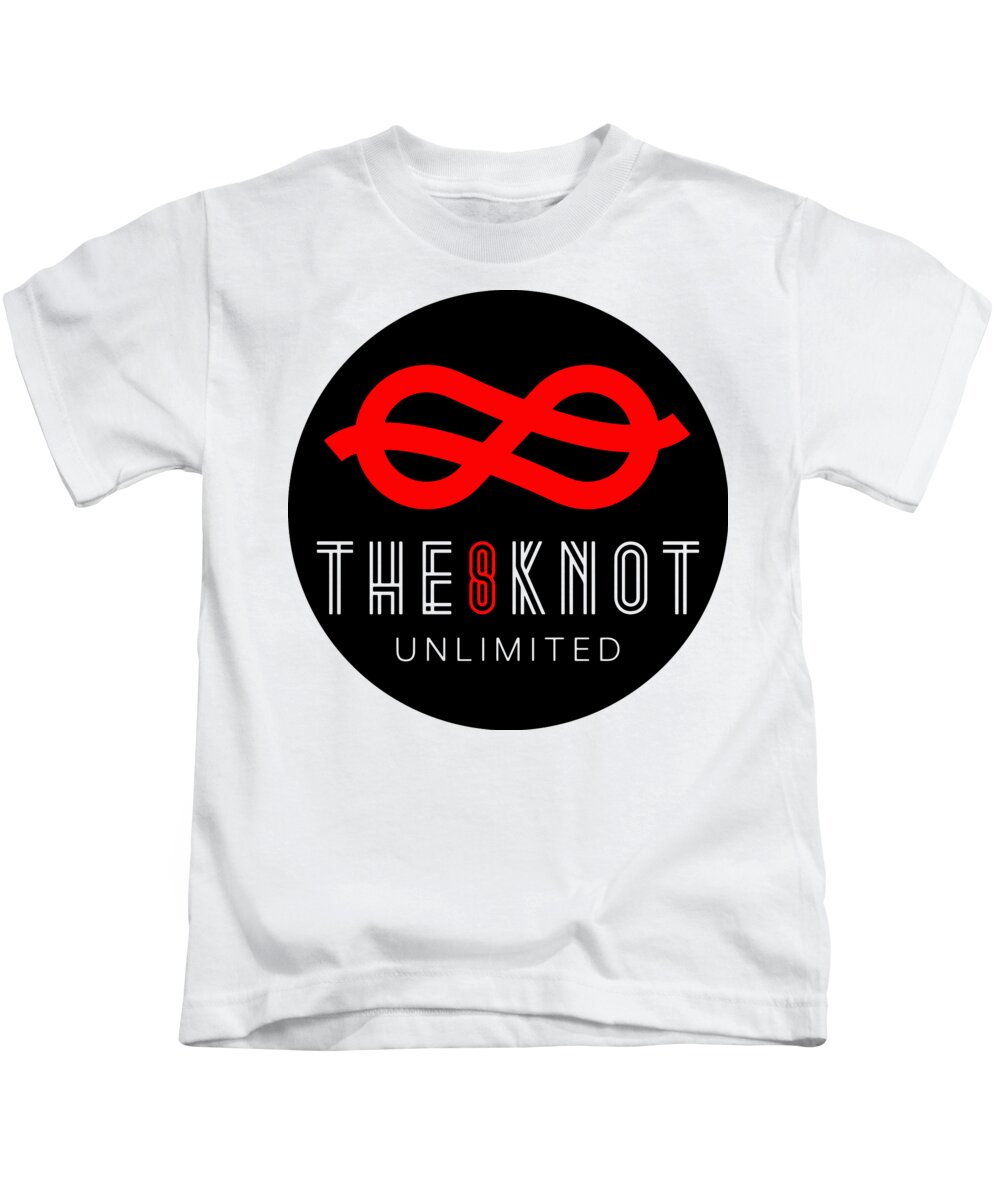 Knot Kids T-Shirt featuring the digital art Celtic Infinity Love Knot, Eight Knot Abstract Concept by Mounir Khalfouf