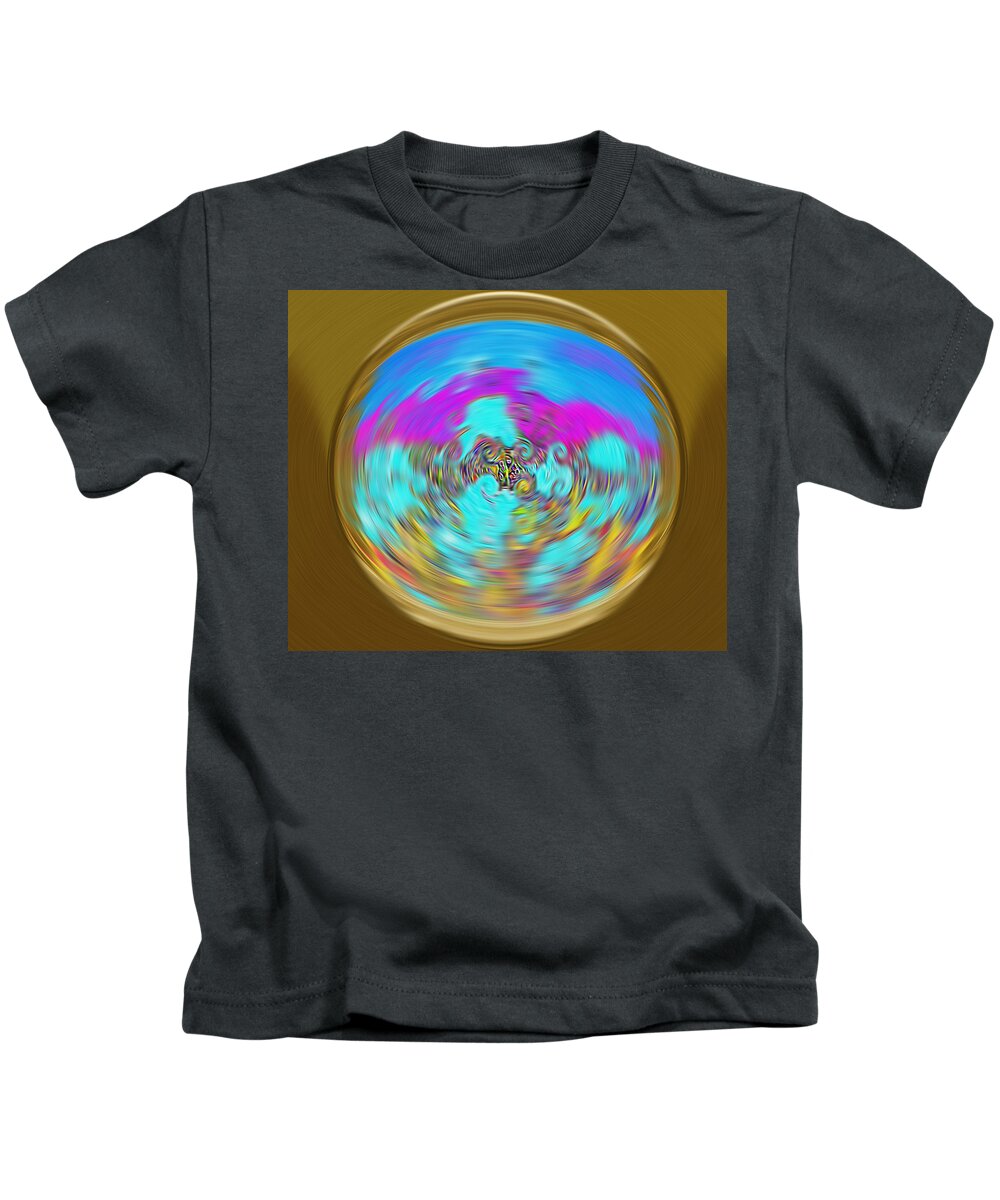 Illusion Kids T-Shirt featuring the digital art Enchanted View. Unique Art Collection by Oksana Semenchenko