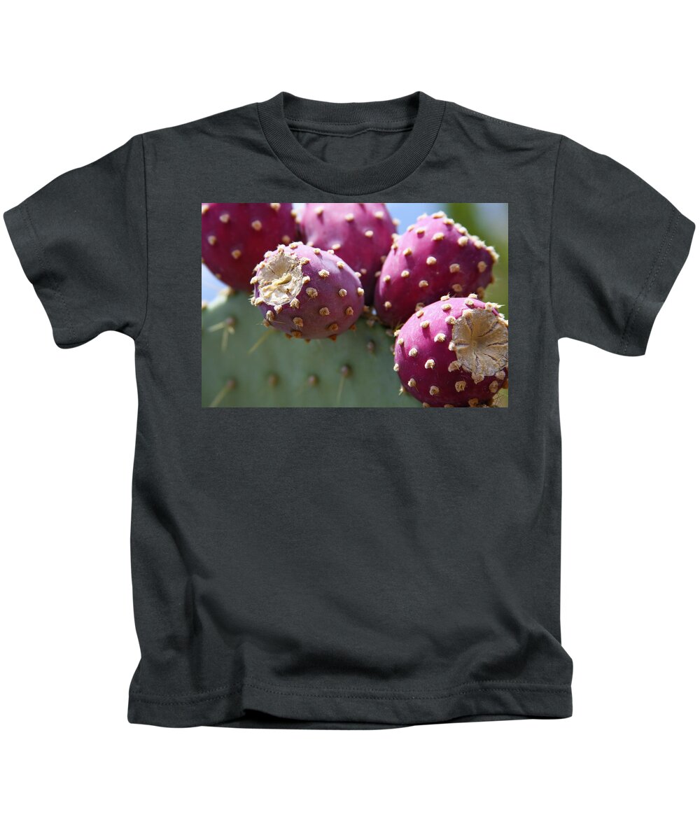 Prickly Pear Kids T-Shirt featuring the photograph Plump Prickly Pear by Bonny Puckett