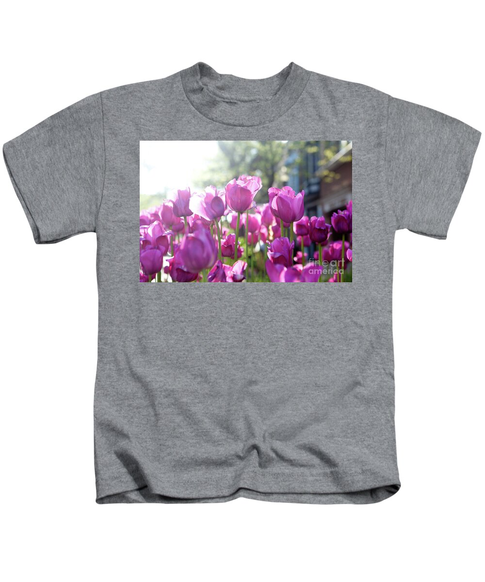 Tulips Kids T-Shirt featuring the photograph Lavender Tulips by Rich S