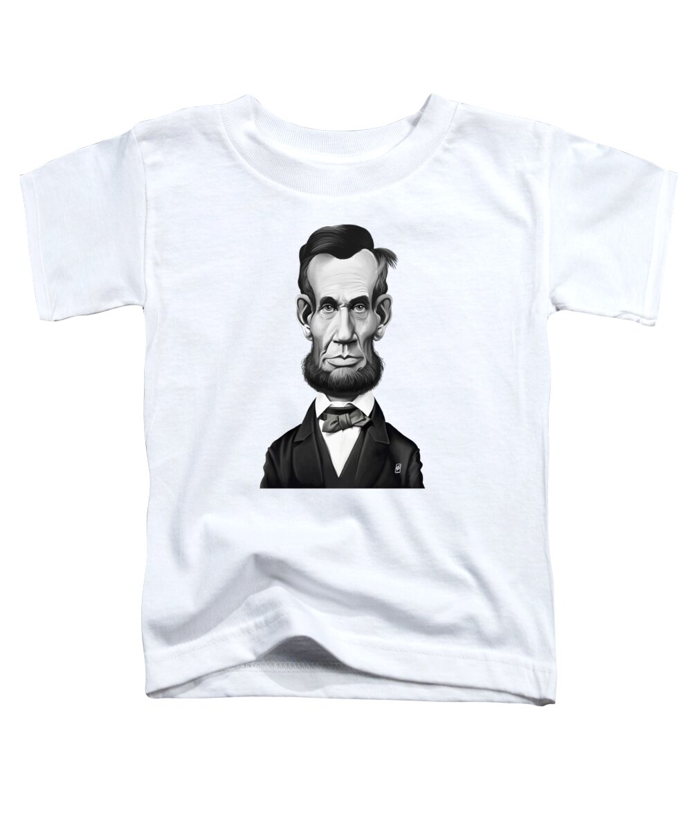 Illustration Toddler T-Shirt featuring the digital art Celebrity Sunday - Abraham Lincoln #2 by Rob Snow