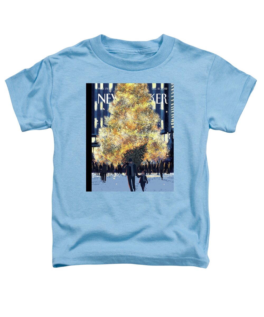 New York City Toddler T-Shirt featuring the painting Evergreens by Matthieu Forichon