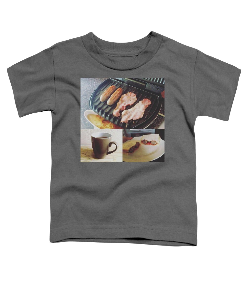 Tomatosauce Toddler T-Shirt featuring the photograph Best Way To Start The Morning!! Sausage by Michael Comerford