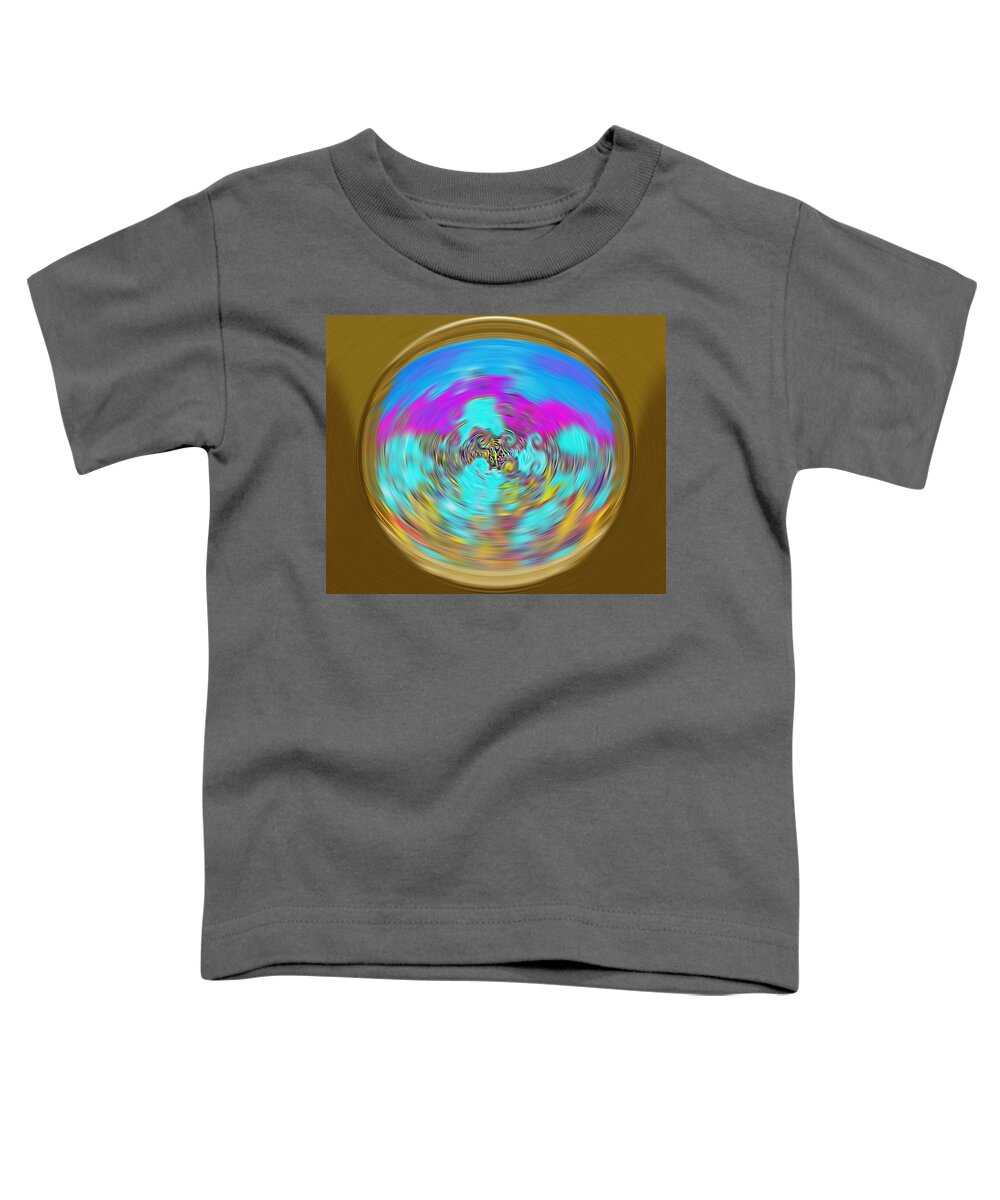 Illusion Toddler T-Shirt featuring the digital art Enchanted View. Unique Art Collection by Oksana Semenchenko