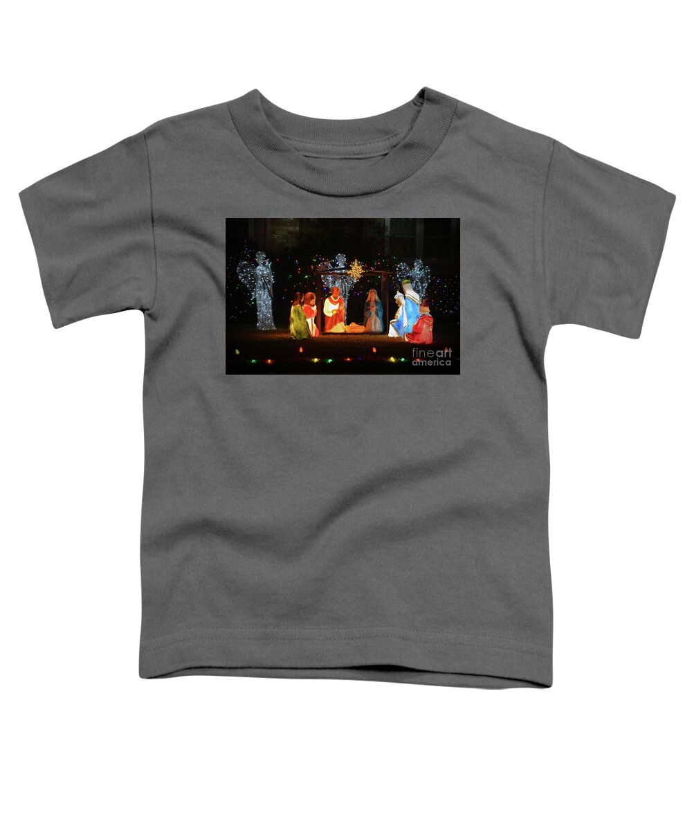 Nativity Scene Toddler T-Shirt featuring the photograph Nativity Scene by Savannah Gibbs