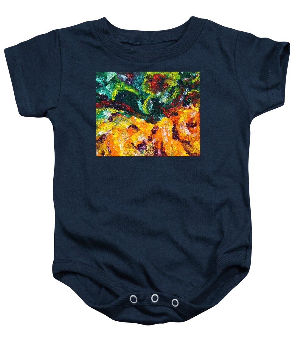 Fusionart Baby Onesie featuring the painting Anemone by Ralph White