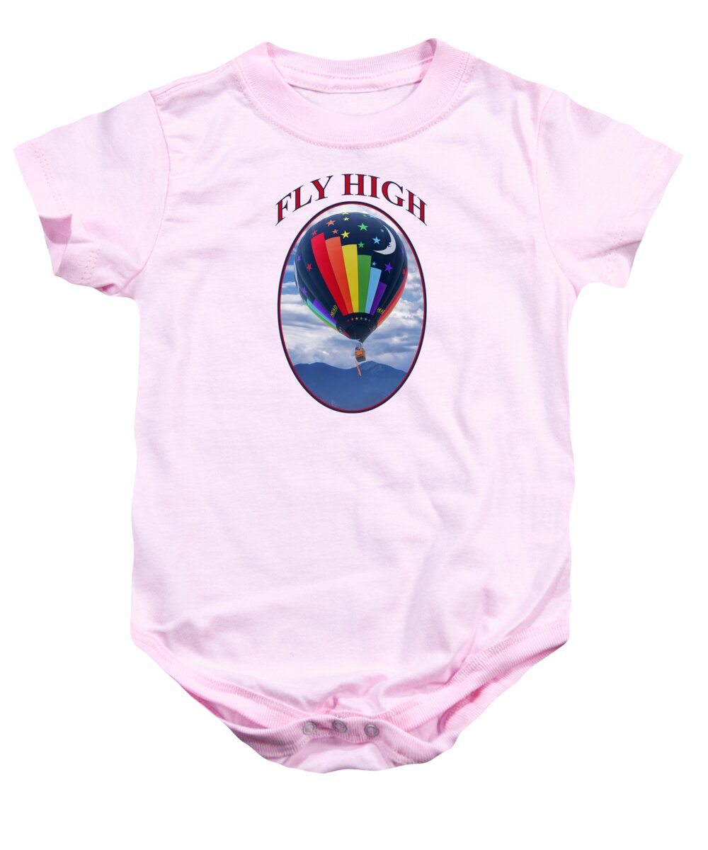 Hot Air Balloon Baby Onesie featuring the photograph Fly High - Day and Night - Transparent by Nikolyn McDonald