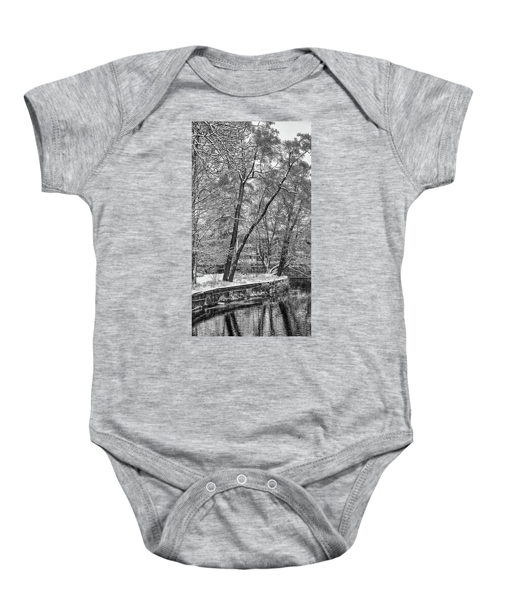 Winter Morning Bw Baby Onesie featuring the photograph winter morning BW #k6 by Leif Sohlman