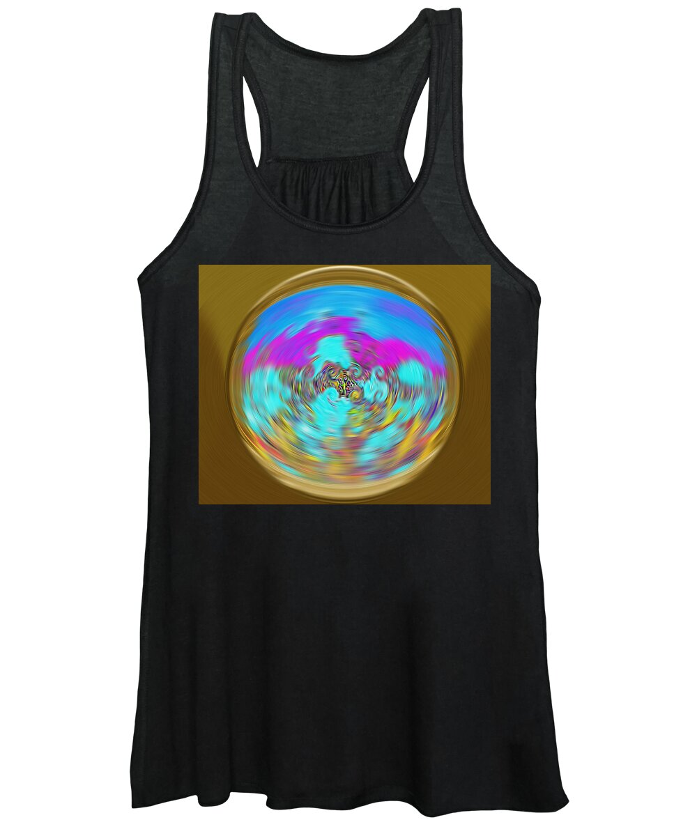 Illusion Women's Tank Top featuring the digital art Enchanted View. Unique Art Collection by Oksana Semenchenko