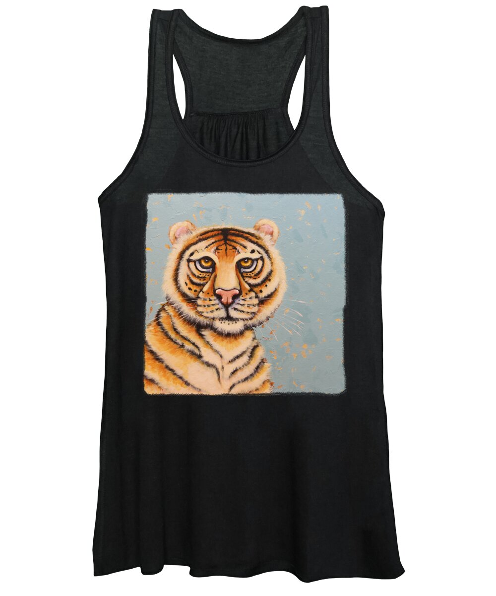 Tiger Women's Tank Top featuring the painting Mike by Lucia Stewart