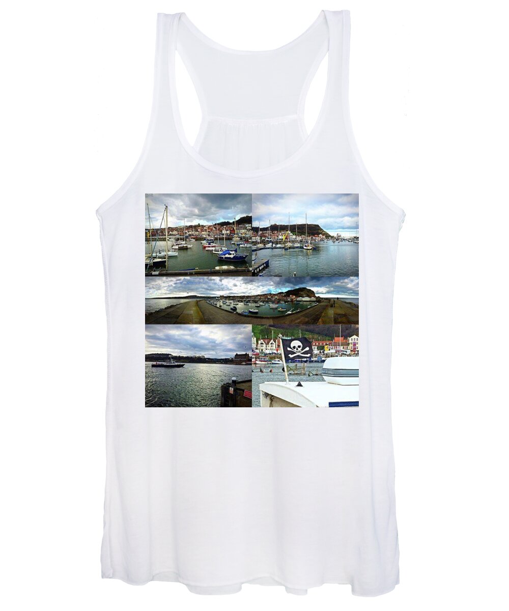 Beautiful Women's Tank Top featuring the photograph #scarborough #harbour #seaside #sea by Michael Comerford