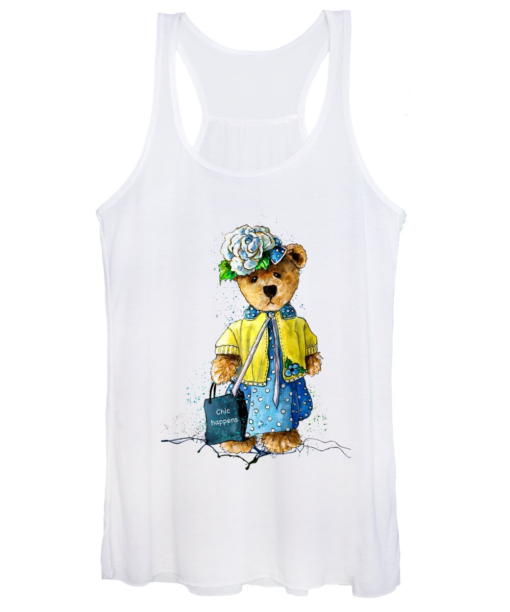 Bear Women's Tank Top featuring the painting Chic Happens by Miki De Goodaboom
