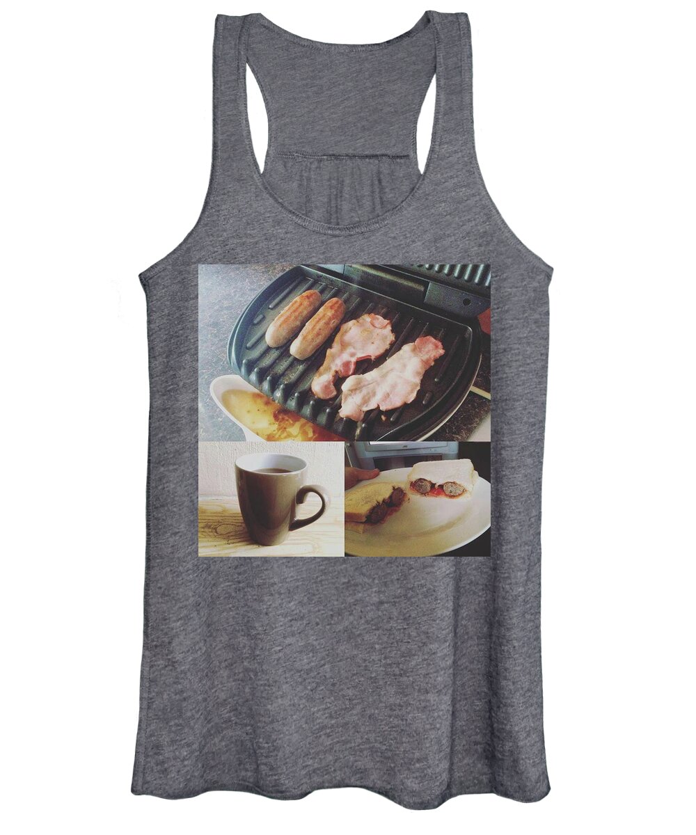 Tomatosauce Women's Tank Top featuring the photograph Best Way To Start The Morning!! Sausage by Michael Comerford