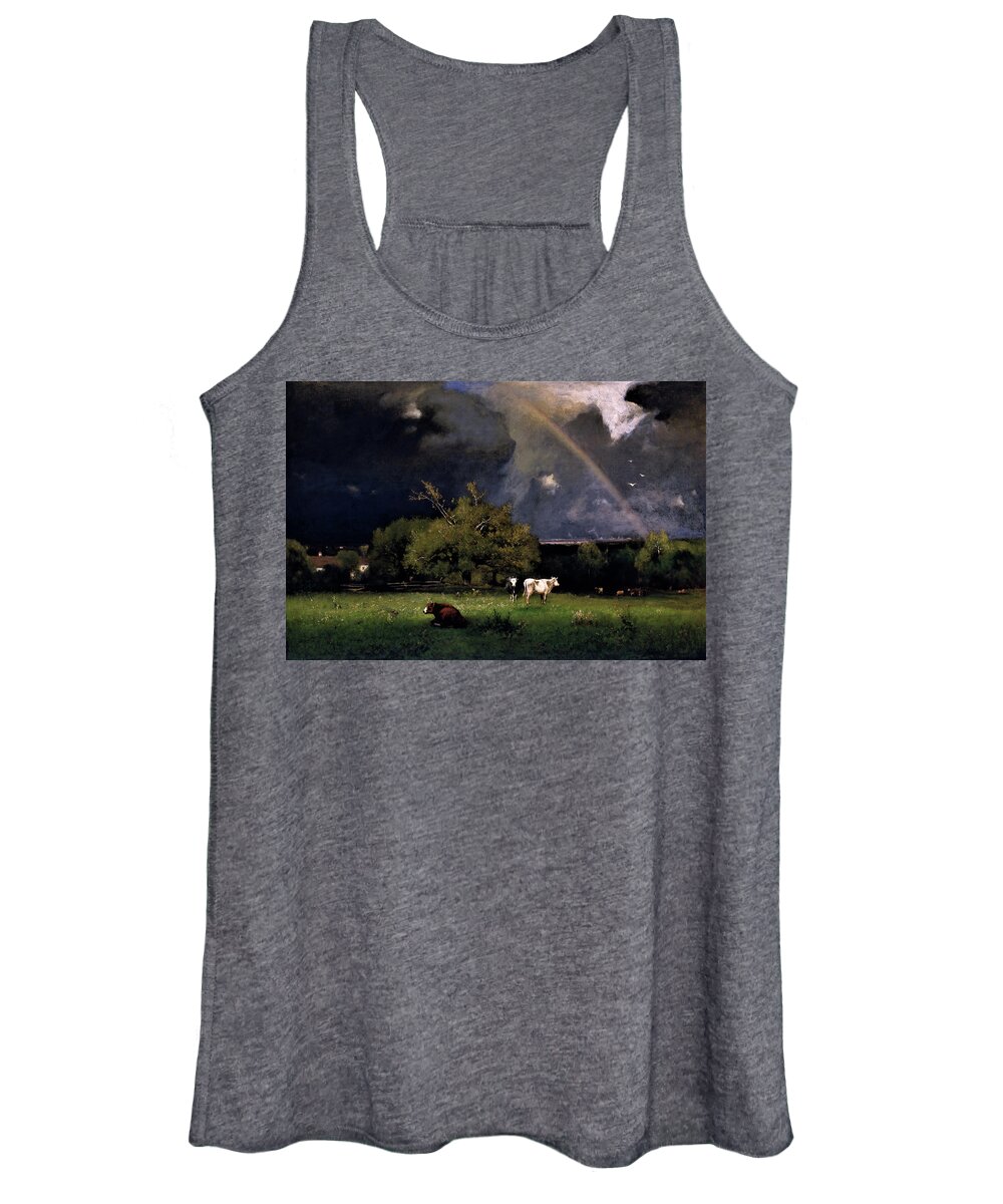The Rainbow Women's Tank Top featuring the painting The Rainbow - Digital Remastered Edition by George Inness