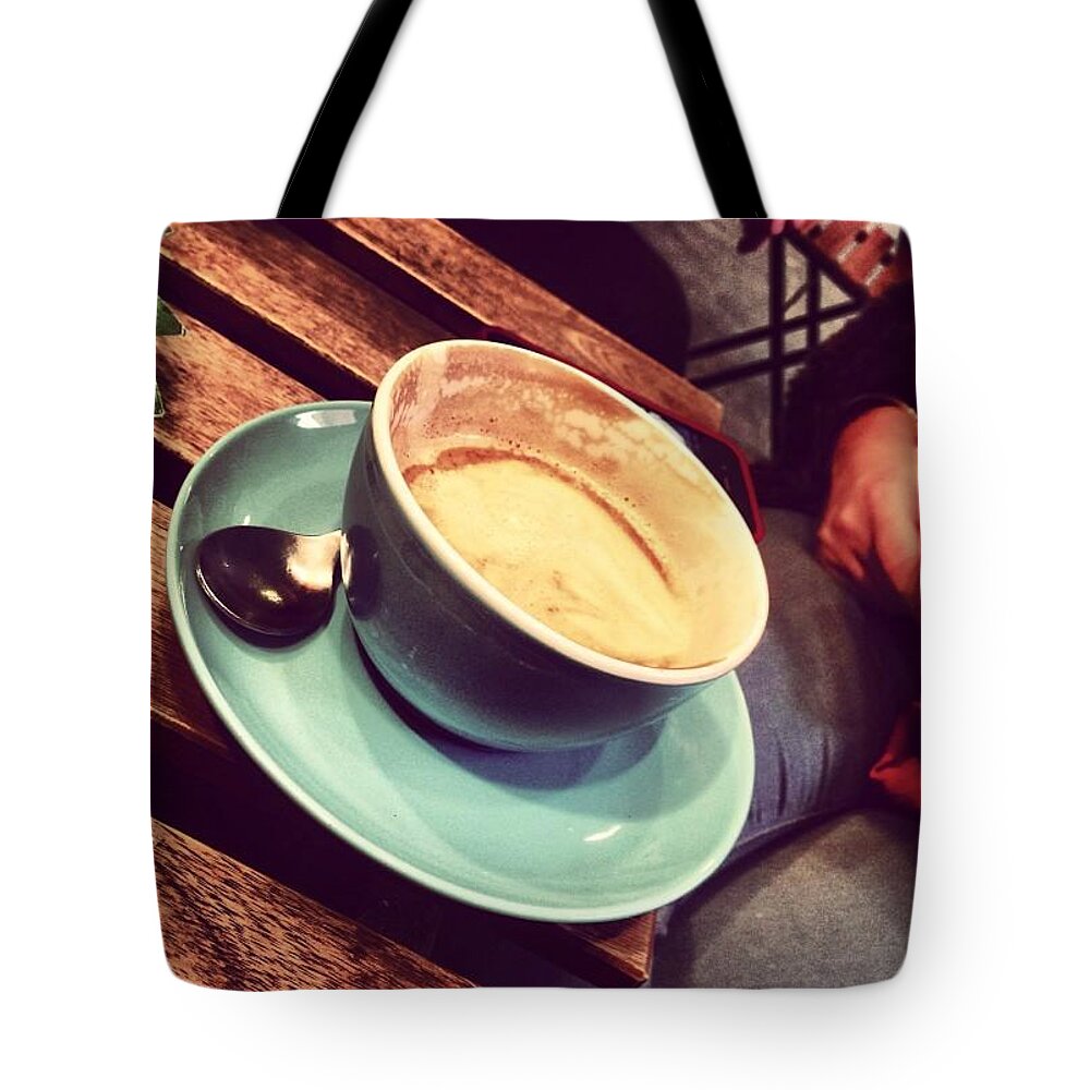  Tote Bag featuring the photograph All Together Again. Time For A Coffee by Michael Comerford