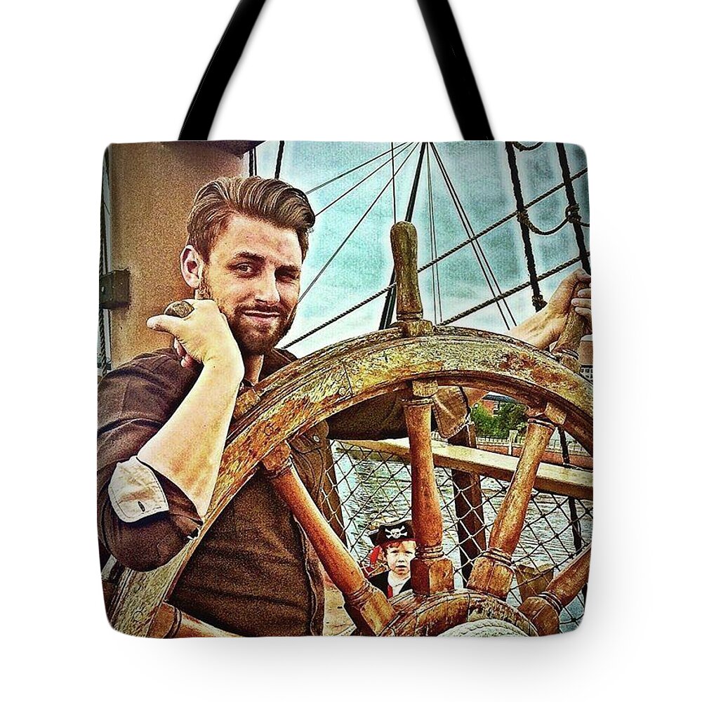 Art Tote Bag featuring the photograph Call Me Captain! #ship #shipswheel by Michael Comerford