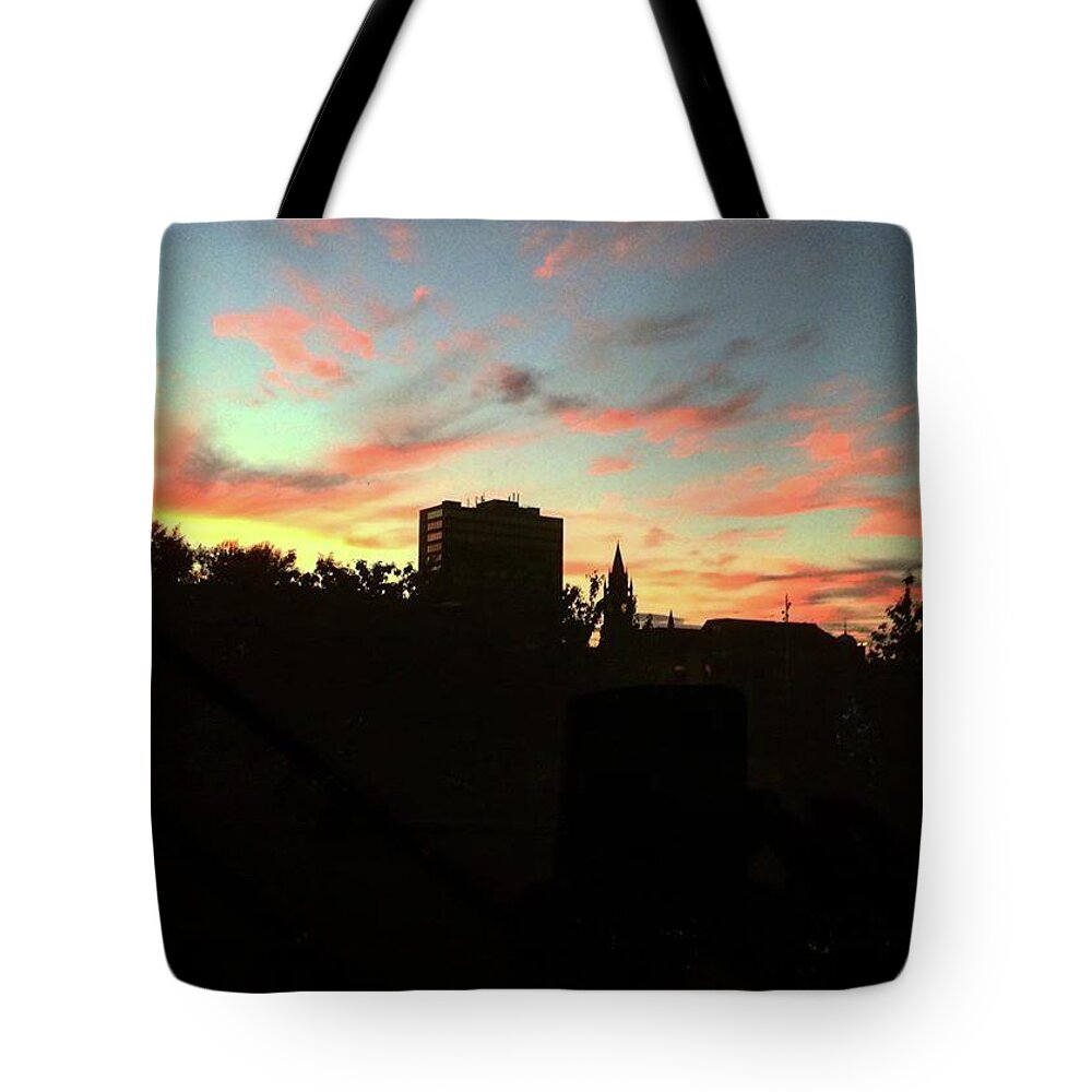 Beautiful Tote Bag featuring the photograph Candyfloss Clouds At Sunset Tonight by Michael Comerford