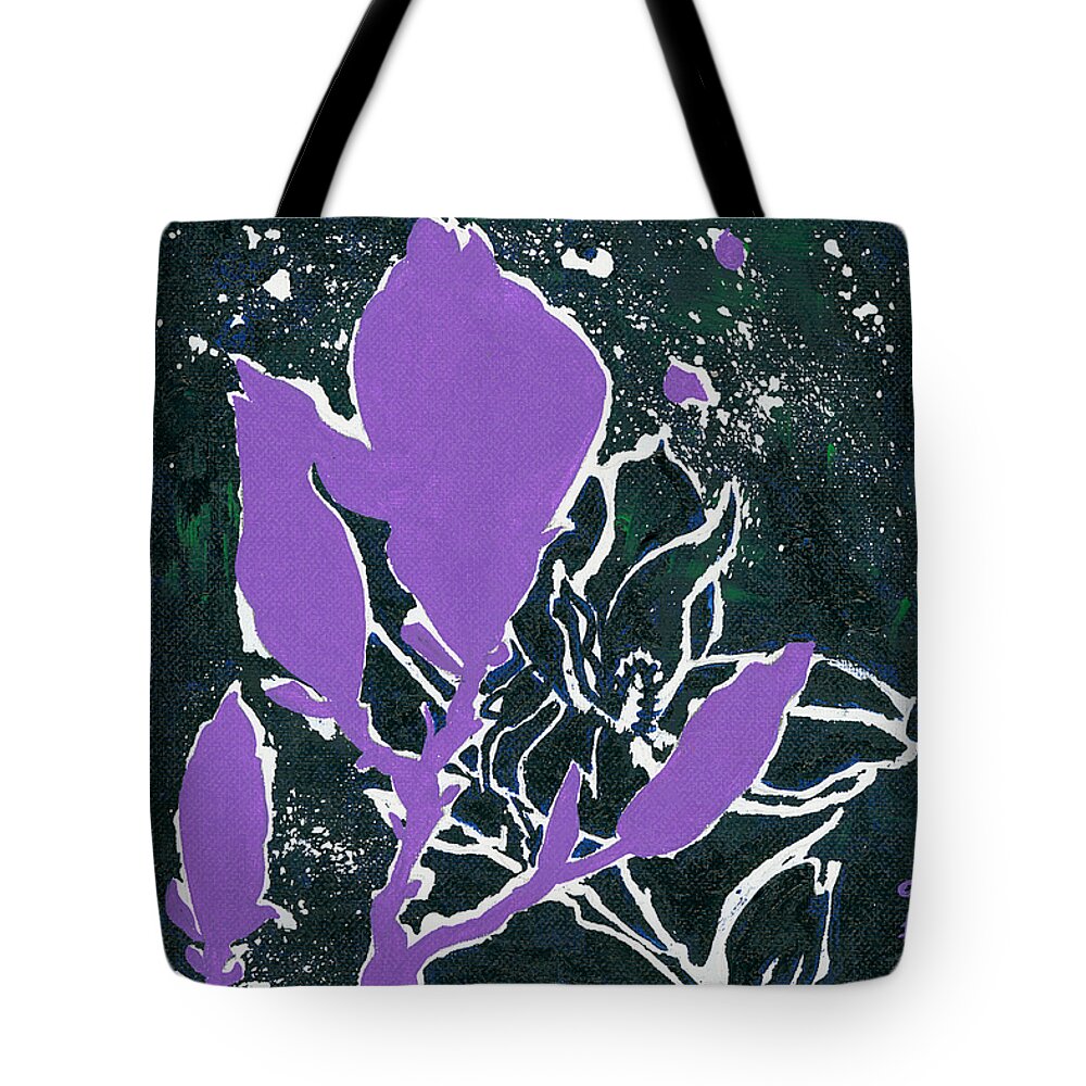Flowers Tote Bag featuring the painting Magnolias by Elisabeta Hermann