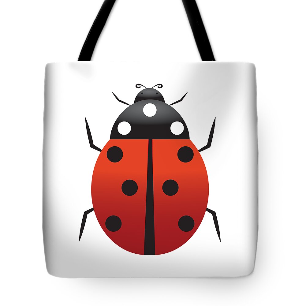 Ladybugs Tote Bag featuring the digital art Ladybugs by David Millenheft