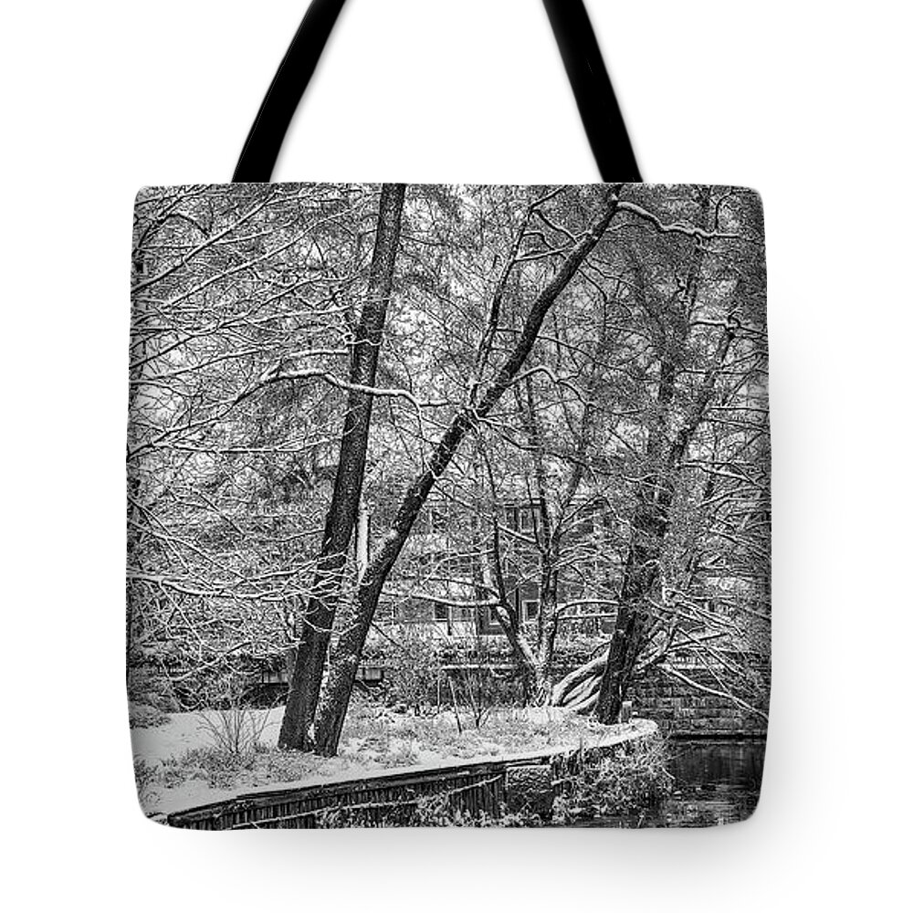 Winter Morning Bw Tote Bag featuring the photograph winter morning BW #k6 by Leif Sohlman