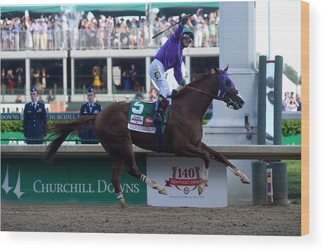 Finish Line Wood Print featuring the photograph 140th Kentucky Derby by Dylan Buell