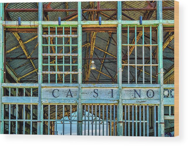 Asbury Park Wood Print featuring the photograph Casino Asbury Park New Jersey by Susan Candelario