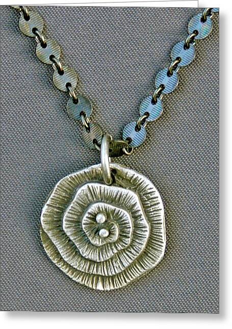 Fine Silver Op-art Pendant Jewelry by Mirinda Kossoff