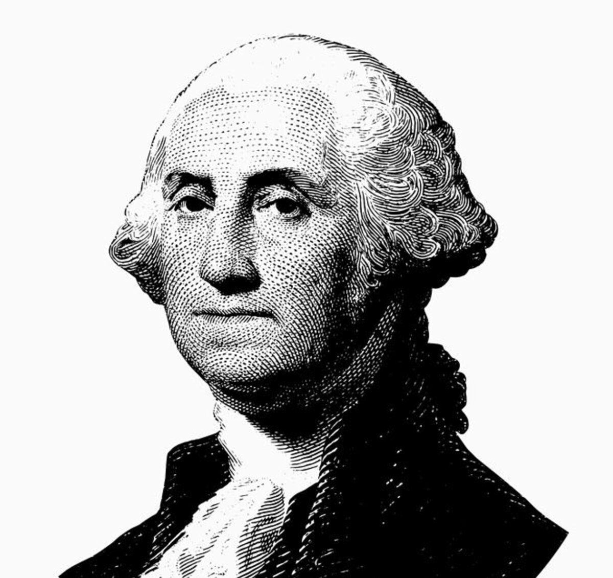 President George Washington Graphic - Black and White Face Mask for ...