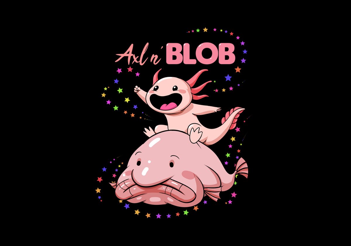 Axolotl and Blob Fish Poster by Dariusz Radecki - Fine Art America