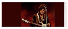 Jimi Hendrix Rock Guitarist Yoga Mats