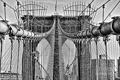 Mellow Yellow -  Brooklyn Bridge 3 Mono by Steve Purnell