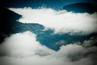 Unicorn Dust -  Himalayas Mountain With Fog Panaramic by Raimond Klavins
