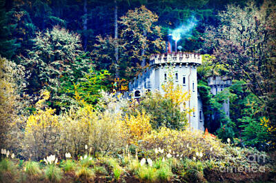Negative Space Rights Managed Images -  Oregon Castle in Fall Royalty-Free Image by Mindy Bench