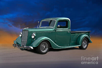 Stacks Of Books - 1935 Ford Pick Up by Dave Koontz