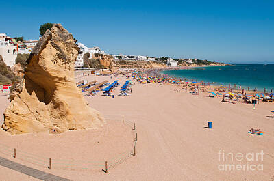 World War 2 Action Photography Royalty Free Images - Albufeira beach in Algarve Royalty-Free Image by Luis Alvarenga