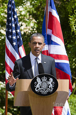 Politicians Photo Royalty Free Images - Barack Obama Royalty-Free Image by Andy Myatt