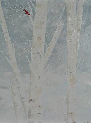 Olympic Sports - Birches in Winter by Lynne McQueen