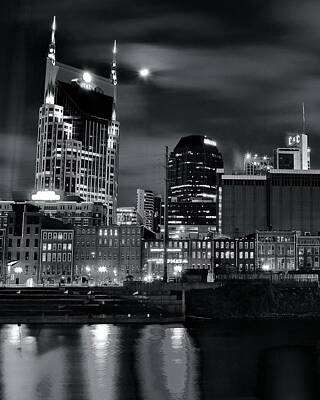 Adventure Photography - Black and White Nashville by Frozen in Time Fine Art Photography