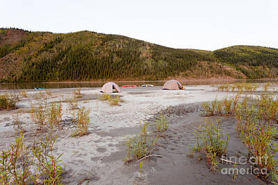 Prescription Medicine - Canoe tent camp at Yukon River in taiga wilderness by Stephan Pietzko