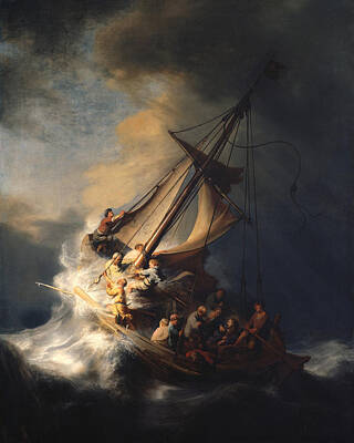 Landmarks Royalty-Free and Rights-Managed Images - Christ In The Storm On The Sea Of Galilee by Celestial Images