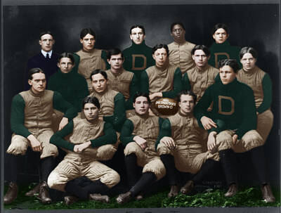 Sports Photos - Dartmouth football team 1901 by H. H. H. Langill by Celestial Images