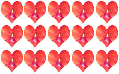 Moody Trees - DEEPLY in LOVE CherryHILL flower petal based Sweet HEART Pattern Colormania ART by Navin Joshi
