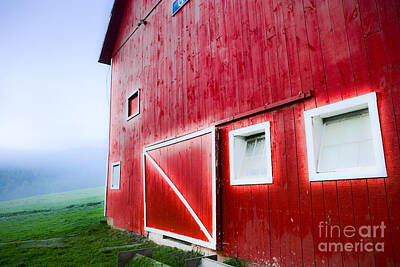 Purely Purple - Digitally enhanced red barn. by Don Landwehrle