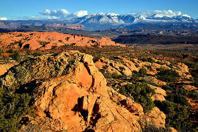 Gaugin Rights Managed Images - Fiery Furnace and the La Sals Royalty-Free Image by Ray Mathis