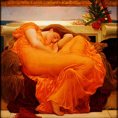 Portraits Paintings - Flaming June by Celestial Images