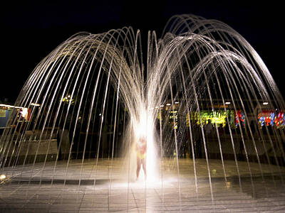Sultry Plants Rights Managed Images - Fountain Fun Royalty-Free Image by Richard Malin